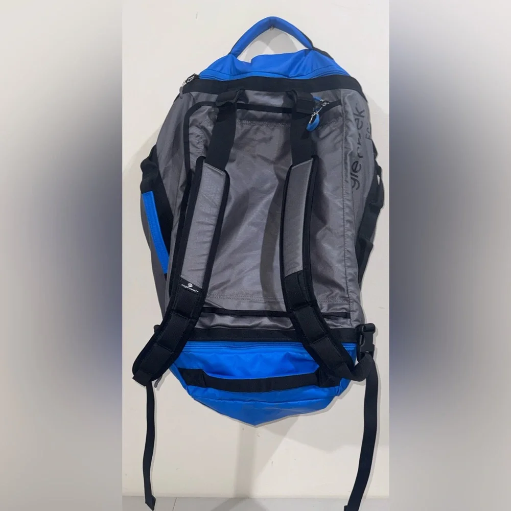 Sleek Black and Blue Men's Duffel Bag